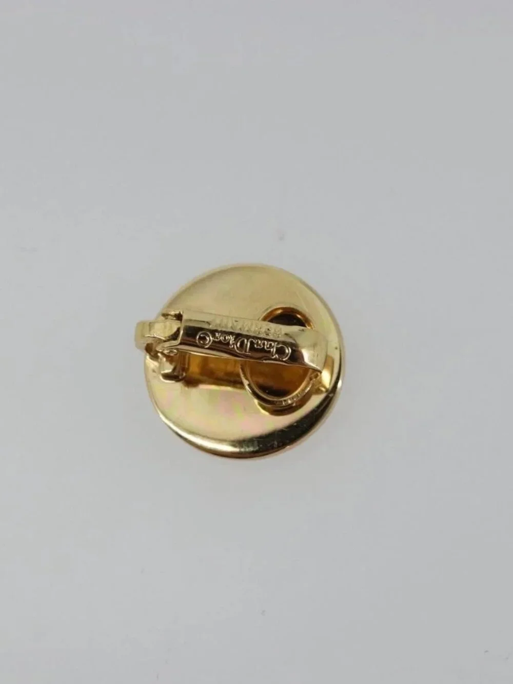 Christian Dior Earring metal Gold Tone Auth ka3906A